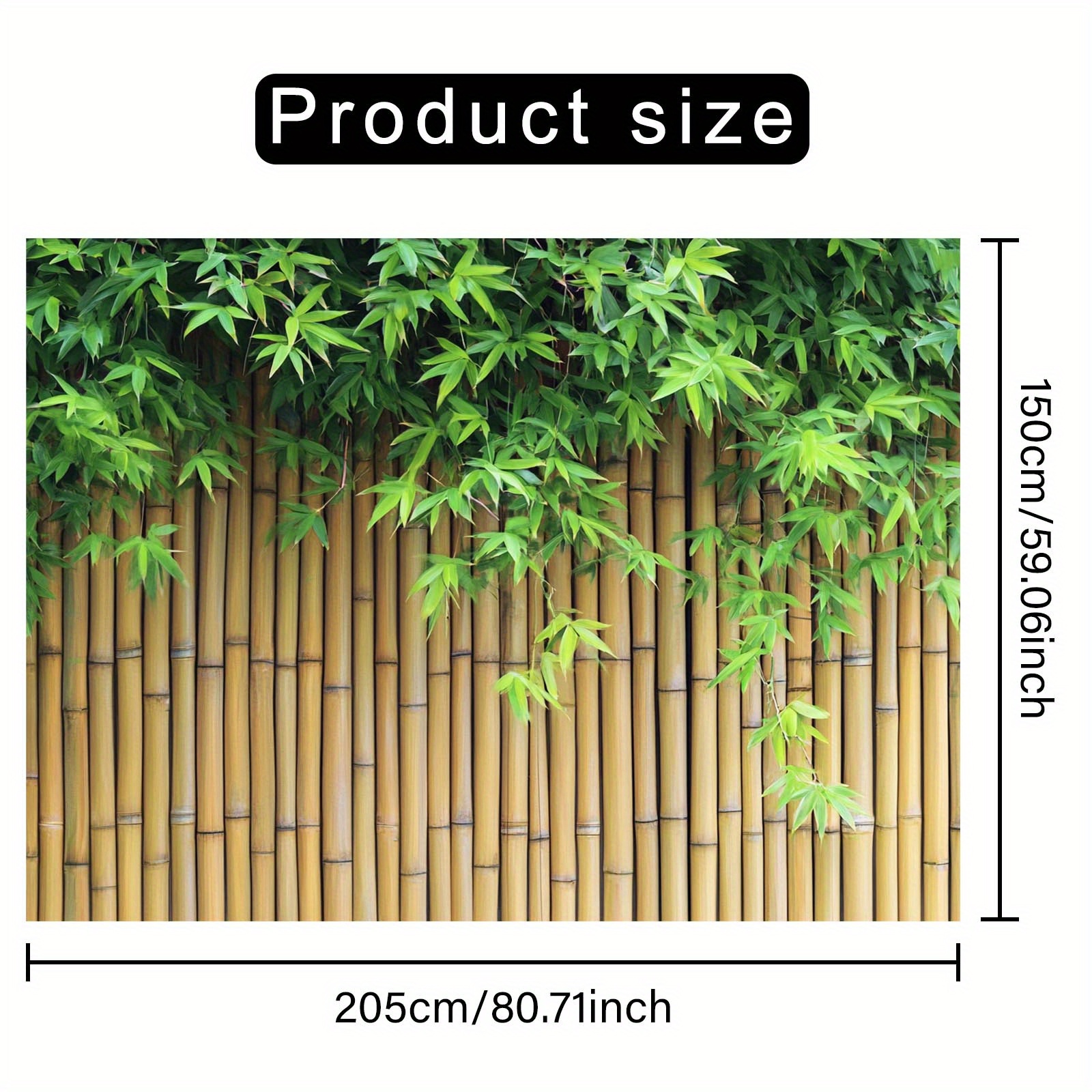TEMU Bamboo-woven Fence Backdrop - Polyester, Birthdays, Anniversaries & More - Indoor/outdoor Party Decor