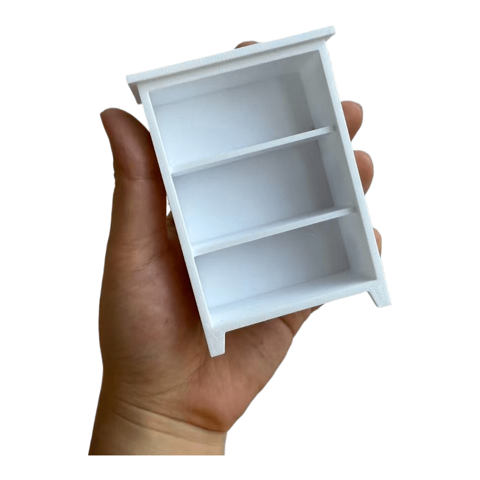 TEMU Étagère de Maison de Poupée Échelle 1:12 à 3 Niveaux, Modèle Miniature de Maison, Cadeau pour les Passionnés de Miniatures