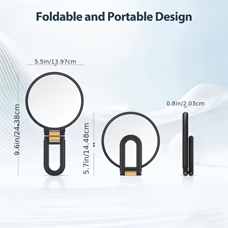 100X Magnification Handheld Double-Sided Makeup Mirror Set