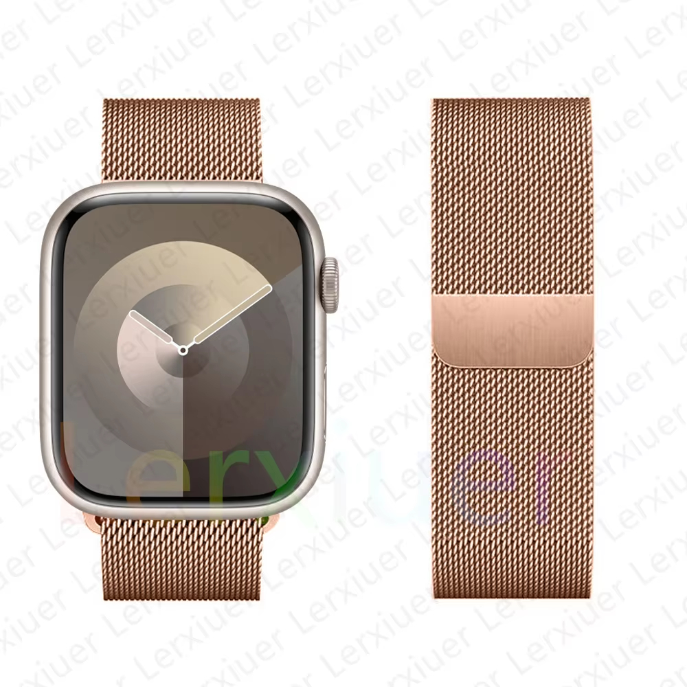 Image of Milanese Loop For Watch Bands 47mm 43mm 44mm 46mm 45mm 40mm 42mm 41mm 44mm 49mm Accessories Correa Bracelet Iwatch Series 12 11 10 Ultra 2 9 8 Se 7 6 5 4 Strap