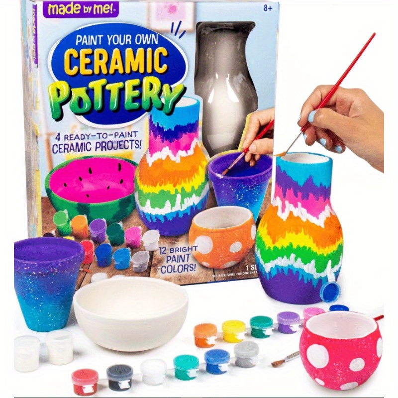 Made By Me Paint Your Own Ceramic Pottery Art Kit Boys and Girls Child Ages 8+
