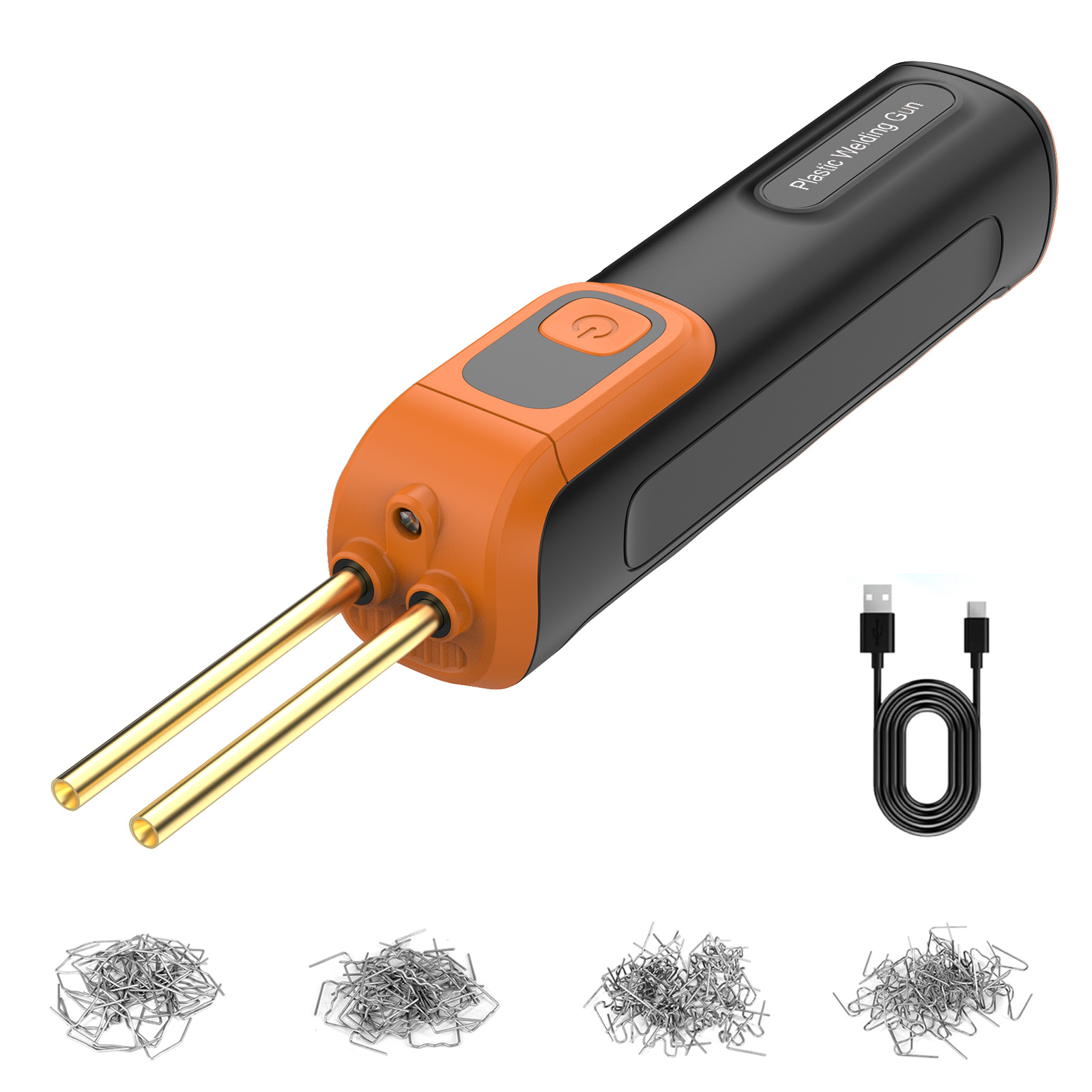 Image of Hotu Auto Repair Hot Stapler Stud Welding Gun, With 200pcs Hot Staplers, 2500mah Large Battery, Portable Plastic Crack Repair Glue Gun For Household And Car Maintenance Work