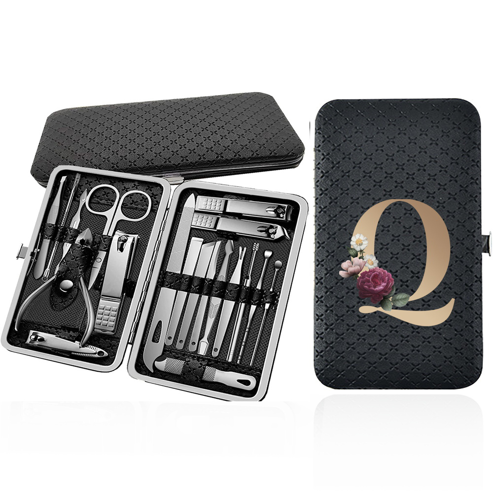 Portable 19pcs Nail Clipper Set with Beauty Tools