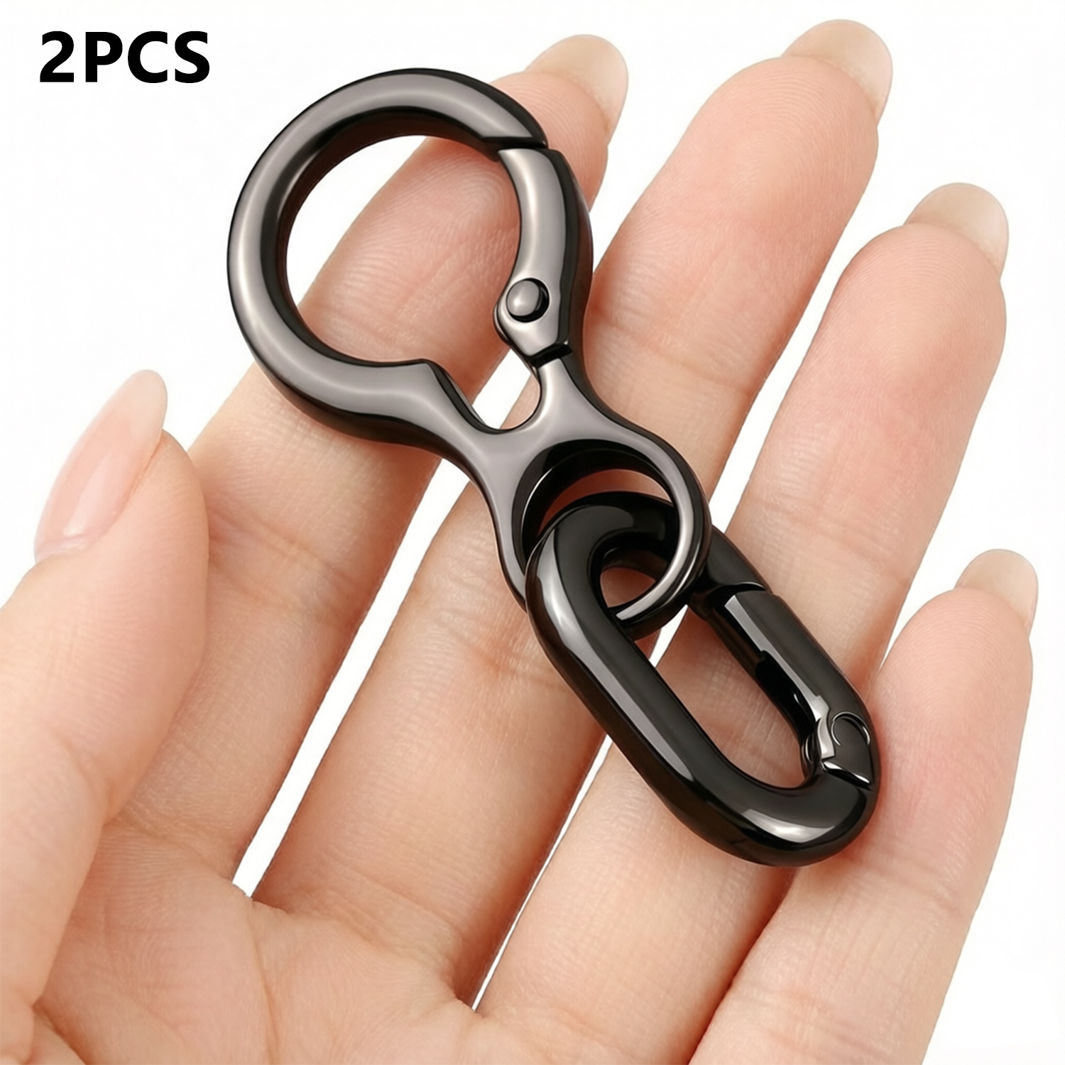 TEMU 2pcs Porte-clés Femme Clips de Clés Anneau de Clés Métal Chaîne de Clés Anneaux de Clés Porte-clés pour Maison Voiture Organisateur de Clés