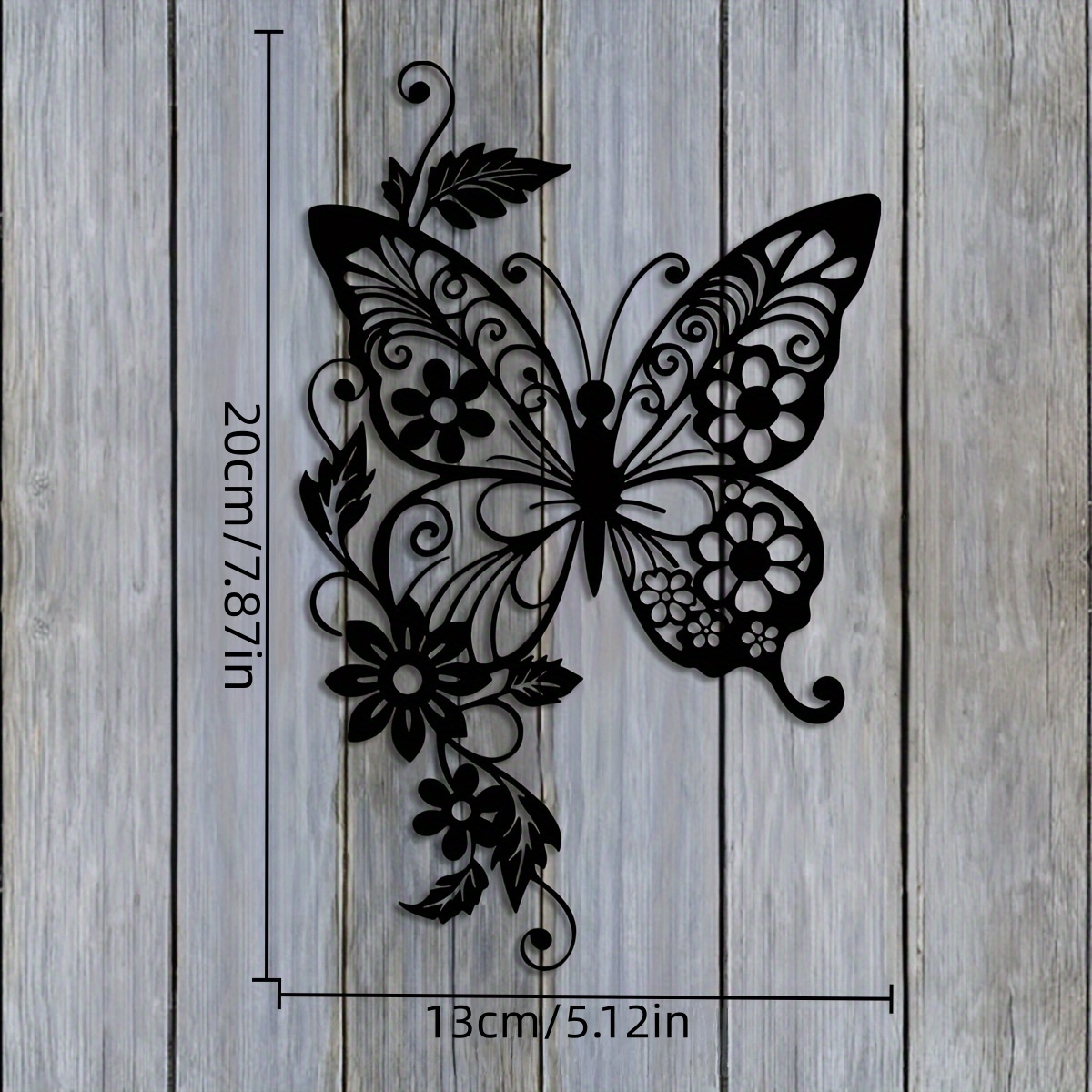 2D Flat - 【2D Flat】 2D Flat - [2D Flat] 2D Flat, 1pc Art Revival Style Butterfly Acrylic Wall Decoration, for Outdoor Wall Decor, Suitable for Indoor And Outdoor Decoration, Elegant Design, Suitable for Hanging, Very Suitable for Home, Garden