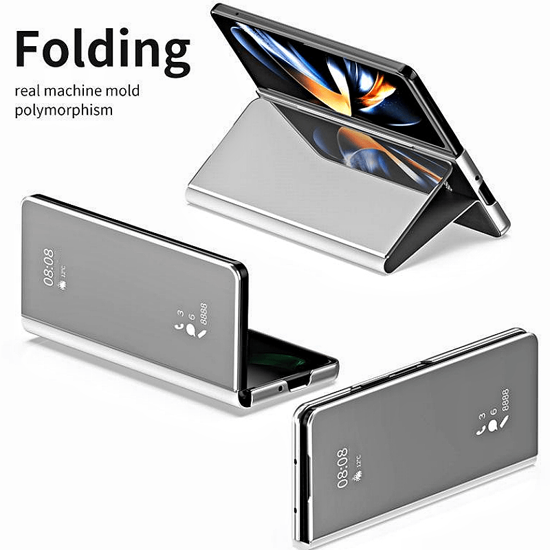 phone case fashionable vertical   flip phone case suitable for samsung galaxy z trifold fold   6 fold 5 fold 4   bracket can fix the viewing effect   with   for easy makeup repair christmas valentines day