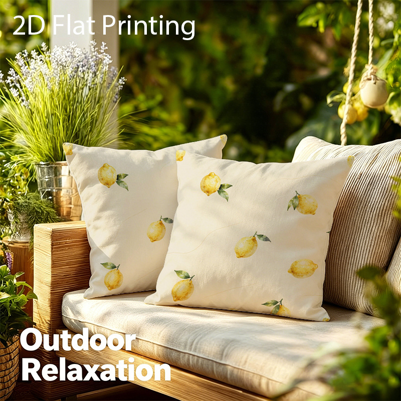 TEMU 2d Flat - 2pcs Pillowcases 2d Flat Print Pillow Covers, Polyester Fiber High Quality Durable Soft Comfortable, Fresh Country Style, Suitable For