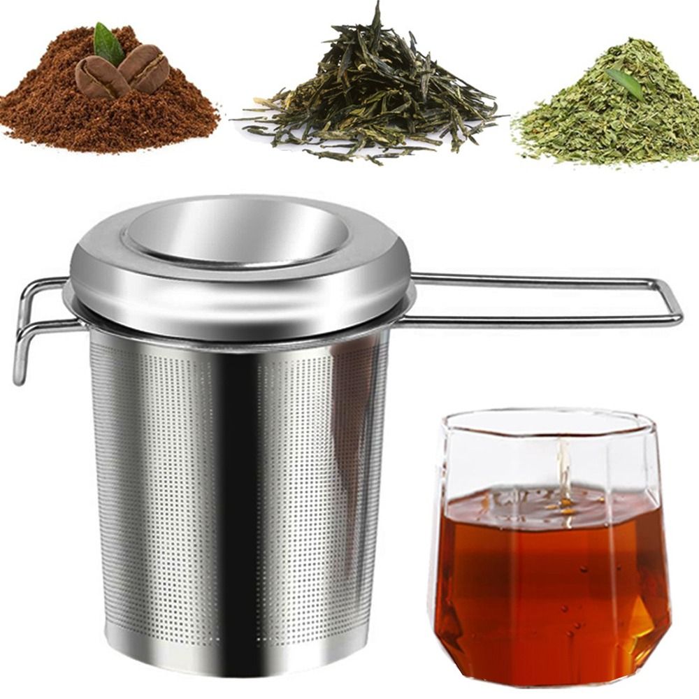 TEMU 1pc 304 Stainless Steel Mesh Tea Infuser Reusable Coffee Filter Tea Strainer Multi-functional Tea Bag Diffuser Leaf Spice Filter Tea