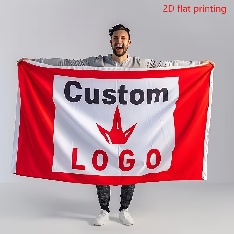 TEMU 2D - 1pc Personalizada de Vacaciones con el Logotipo de - Diseño y , 2D y Resistente a los Rayos UV, Tela de Poliéster Duradera, Decoración para