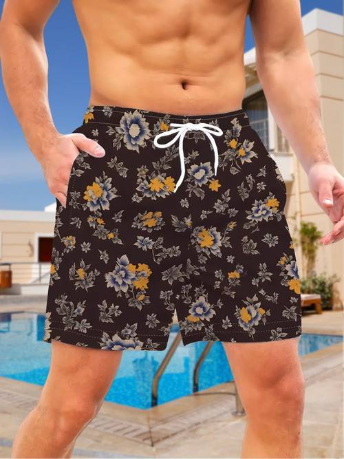 mens casual beach shorts suitable for holiday beach parties quick drying and breathable loose casual plus size