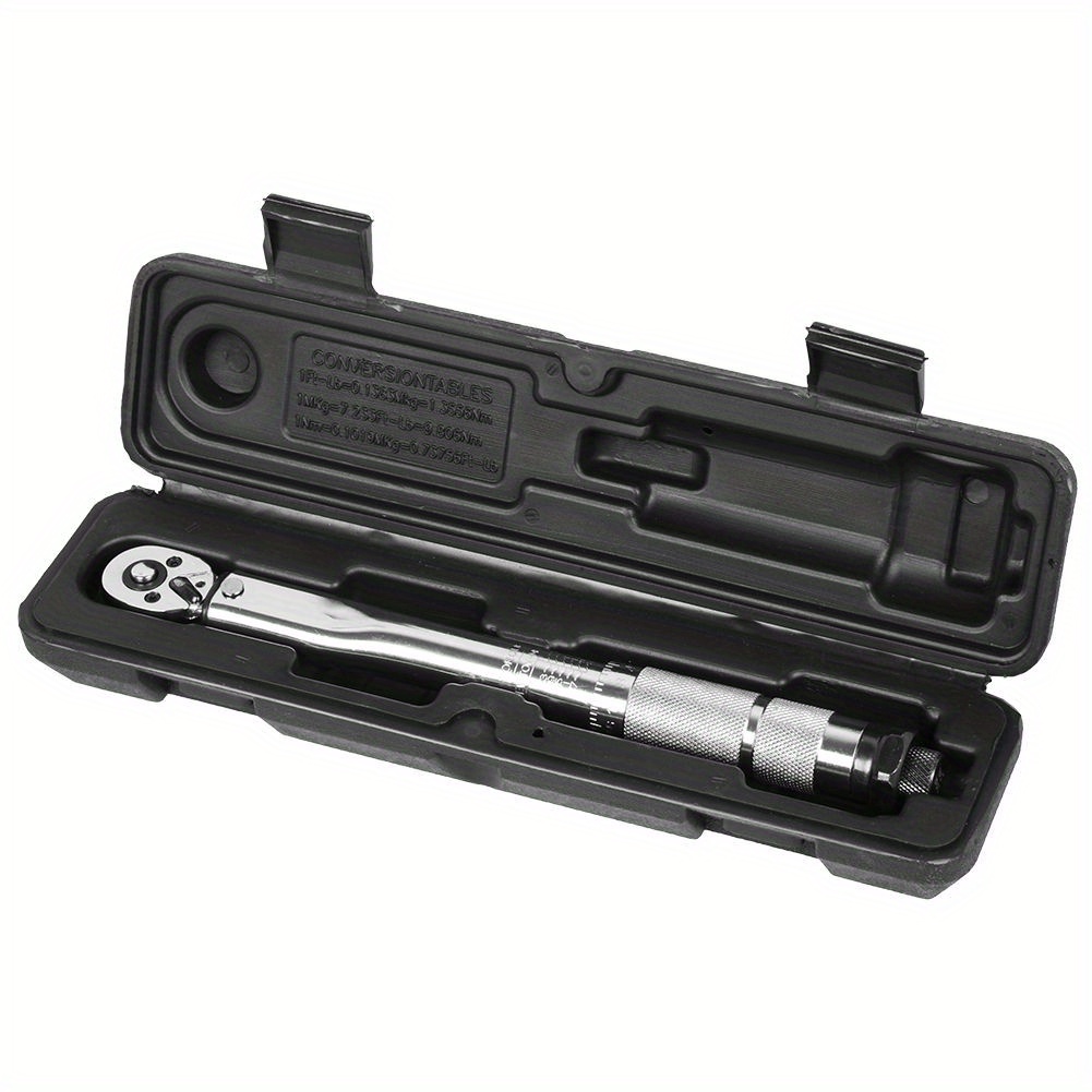 5-25nm 1/4\" Torque Wrench Square Adjustable Hand Ratchet Spanner Tool With Case