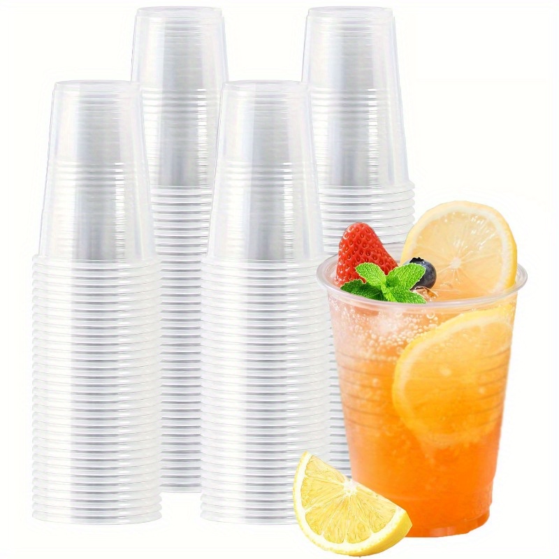 100pcs transparent plastic cups drinking cups for birthday parties picnics travel restaurants juice cold drinks disposable cups
