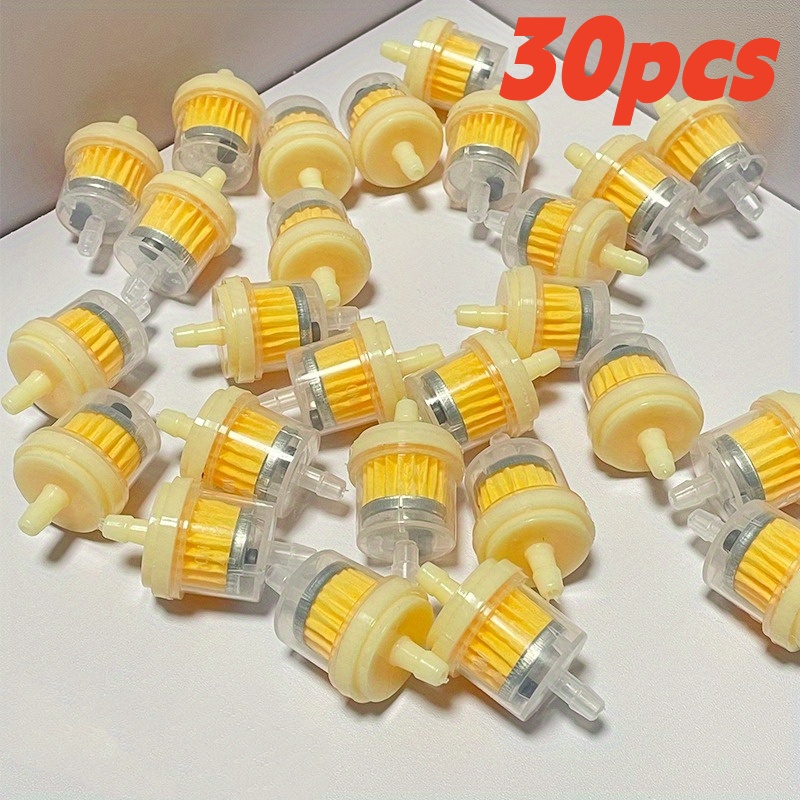 TEMU 30pcs Universal Gasoline Fuel Filters, Suitable For Motorcycles, Scooters, Off-road Vehicles, And Vehicles, Direct-flow Gasoline Filters,