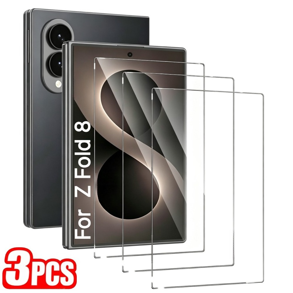 TEMU Lot de 3 protections d'écran en verre trempé spécialement conçues pour for Fold 8, [Écran uniquement] Ultra-résistantes à l', 9H, Incassables,