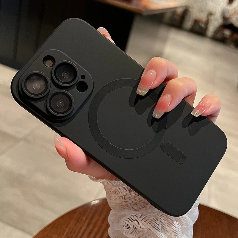 phone case   magnetic wireless charge case for iphone 17 17air 16 15 14 13 12 11 pro   magnetic cover magnetic matte frame with lens protector designed specifically for iphone users perfect gift for tech enthusiasts