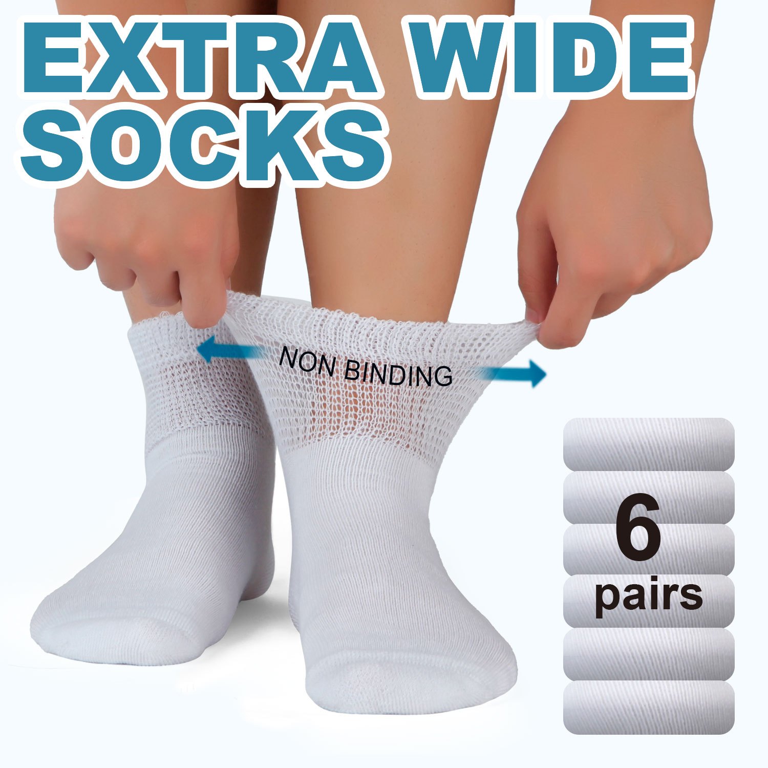 TEMU 6-pack Diabetic Ankle Socks With Plush Cushioned Sole - Non-binding Fit, Microfiber For Men And Women