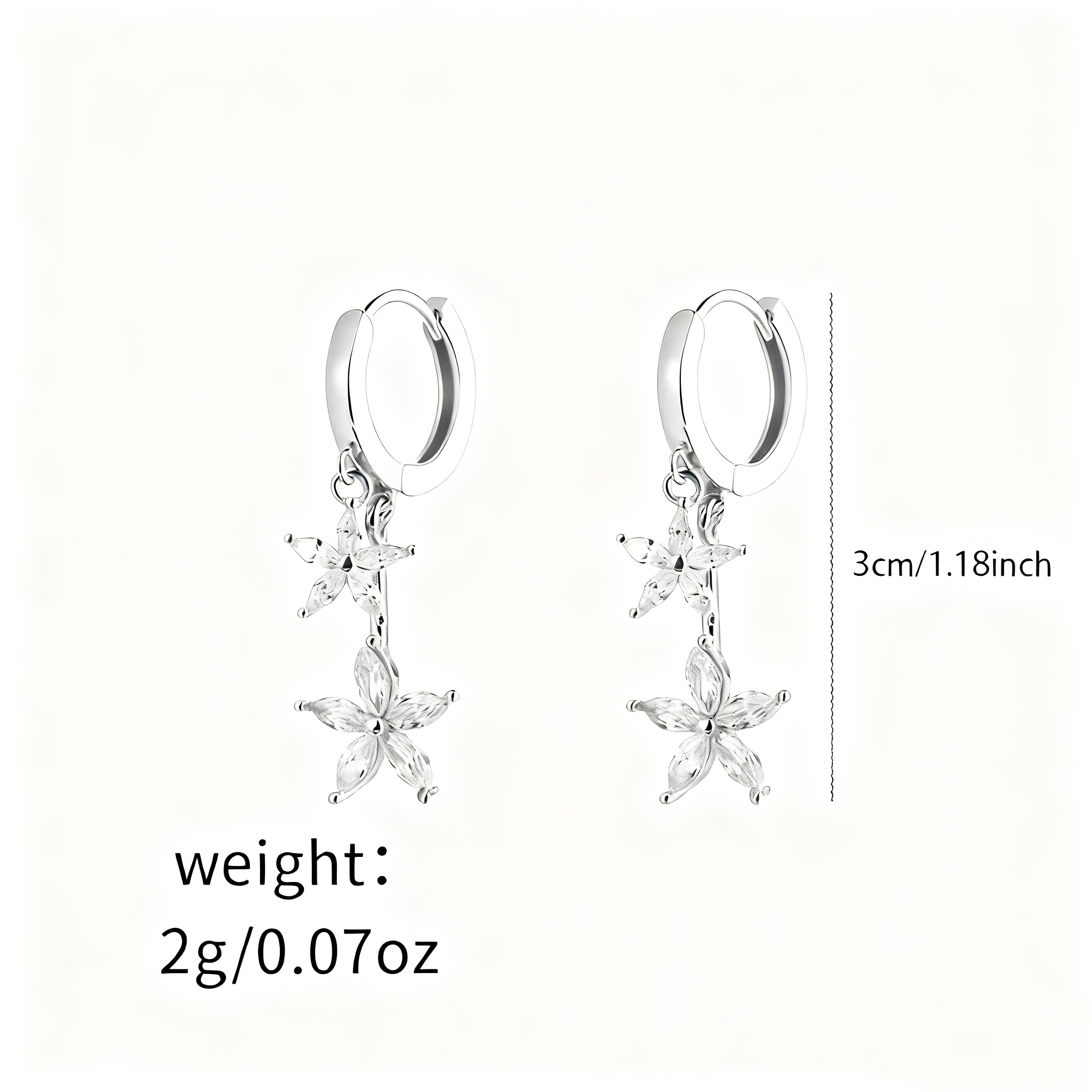2pcs Spring/Summer Flower Earrings Set