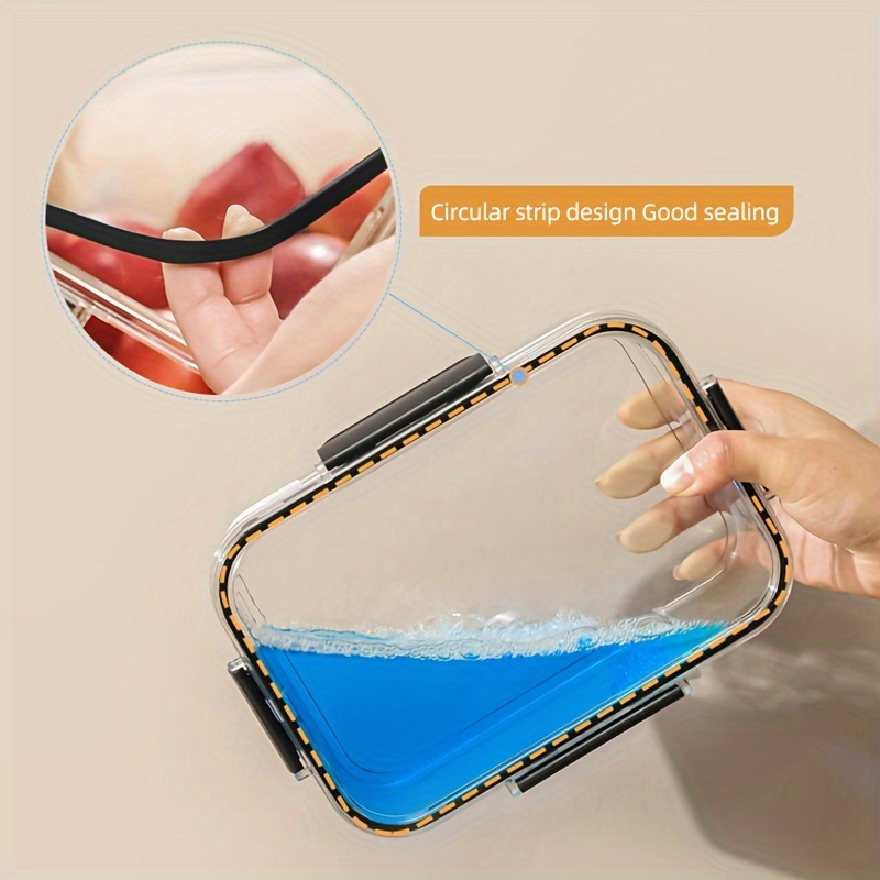 16oz герметичные контейнеры из PET-пластика без BPA с крышками, мясо, овощи, фрукты, салаты, безопасны для посудомоечной машины, идеально для организации, детали 2