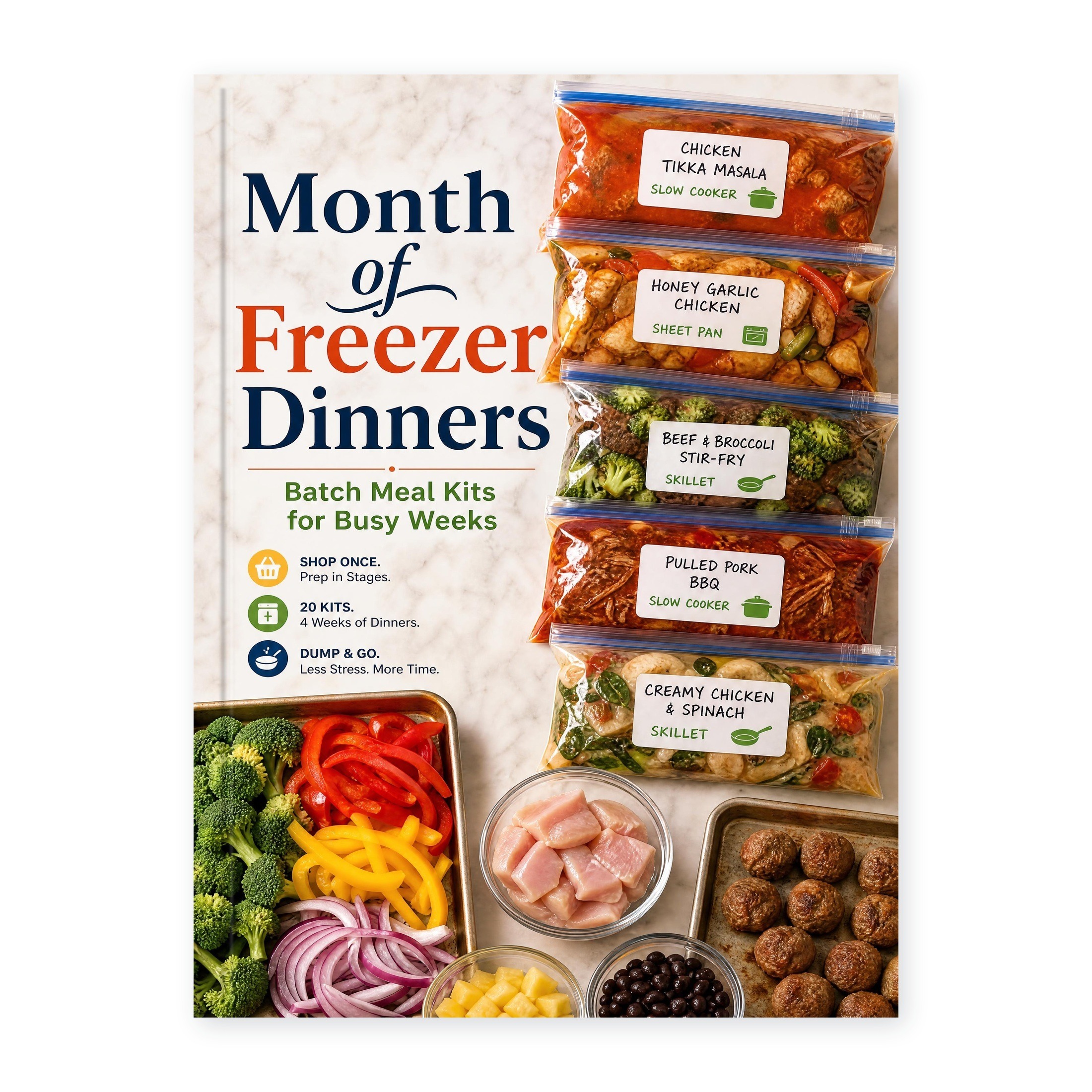 TEMU Month Of Freezer Dinners - Batch Meal Kits For Busy Weeks