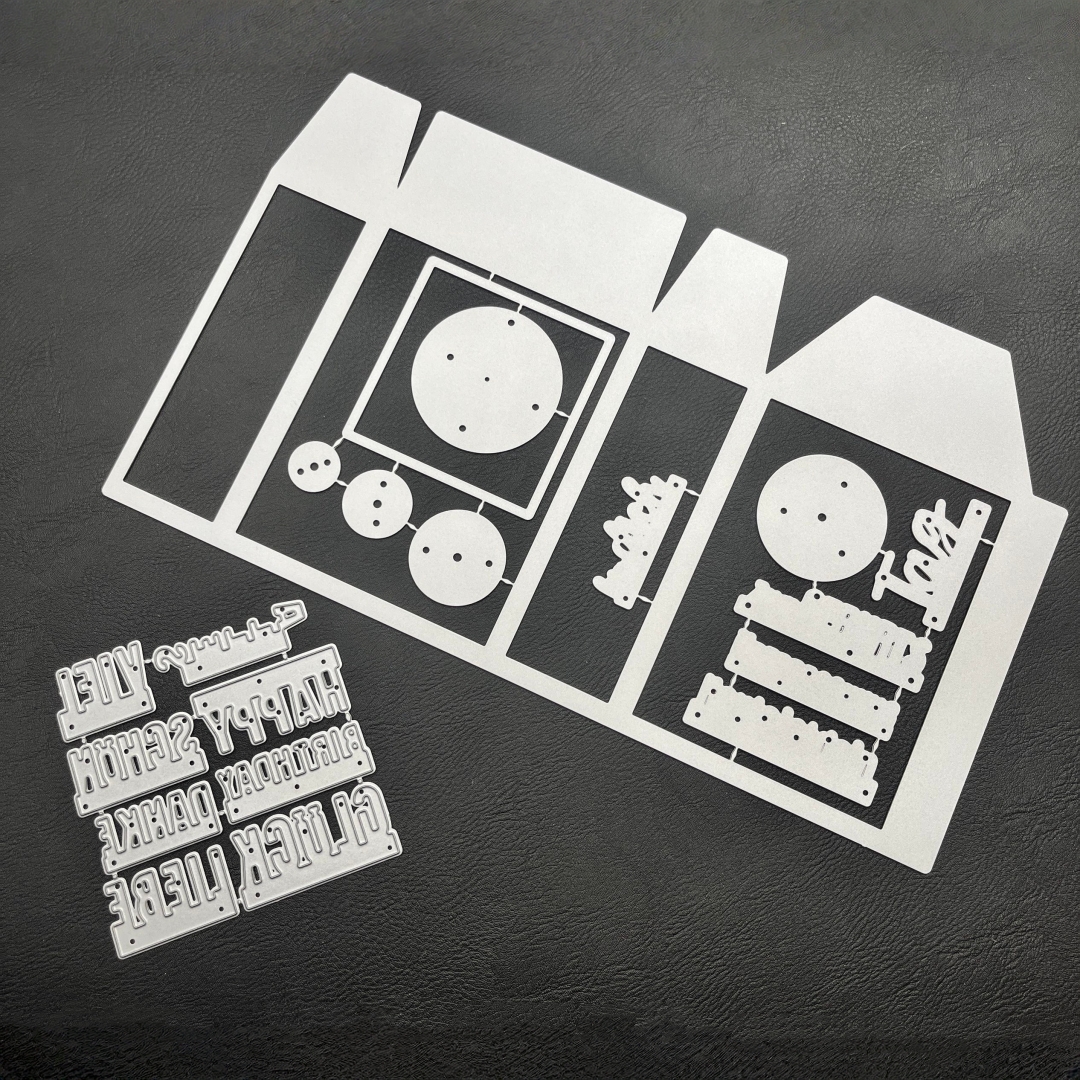 Metal Cutting Dies Large Front Window Box 2pcs Die Cuts For Letter Dies Storage Scrapbooking Card Making Paper