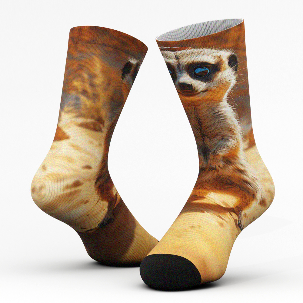 

1 Pair 3d Socks, Unisex Knit Polyester With Spandex, , Hand Wash Only, Print Animal Pet Realistic , Casual Novelty Gift