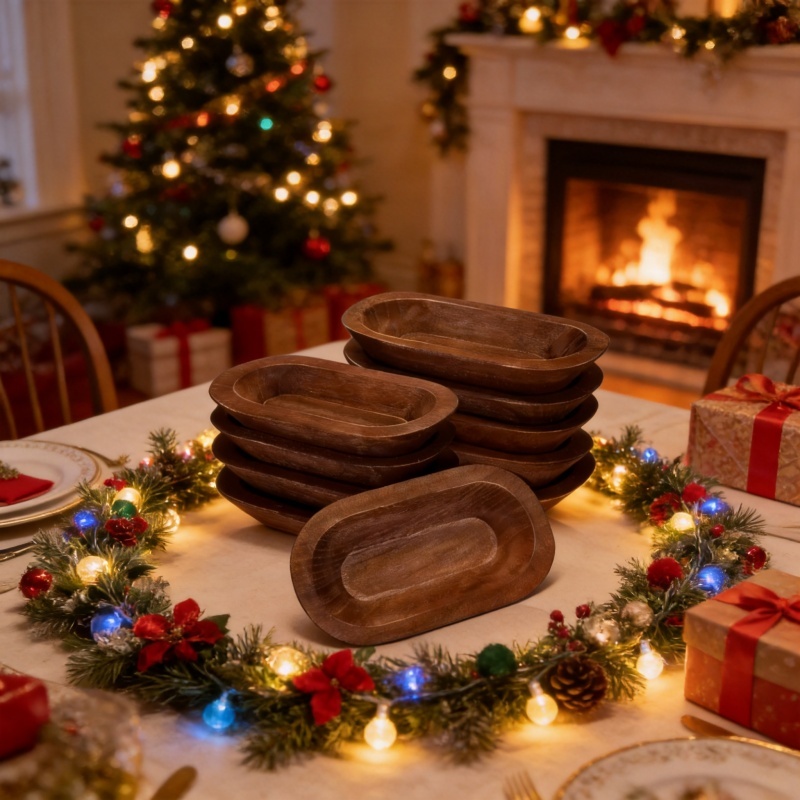 Temu – TEMU 10 Oval Shaped Wooden Dough Bowls – Home Decorative Wooden Bowls – Aromatherapy Decorative Bowls – Wooden Decorative Bowls