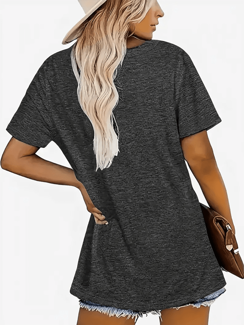 womens casual v neck t shirt with inspirational god is floral print short sleeve spring summer top breathable polyester blend fit for casual attire