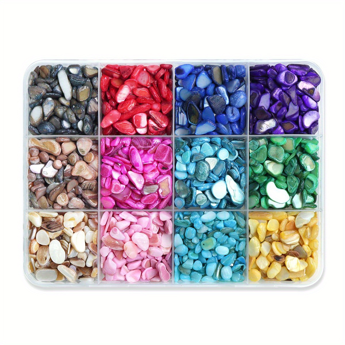 Image of 1 Set Irregular Colorful Gravel Stone Filler Summer Ocean Theme Resin Art Crafts For Craft Projects Decoration Additions, Jewelry Making Supplies