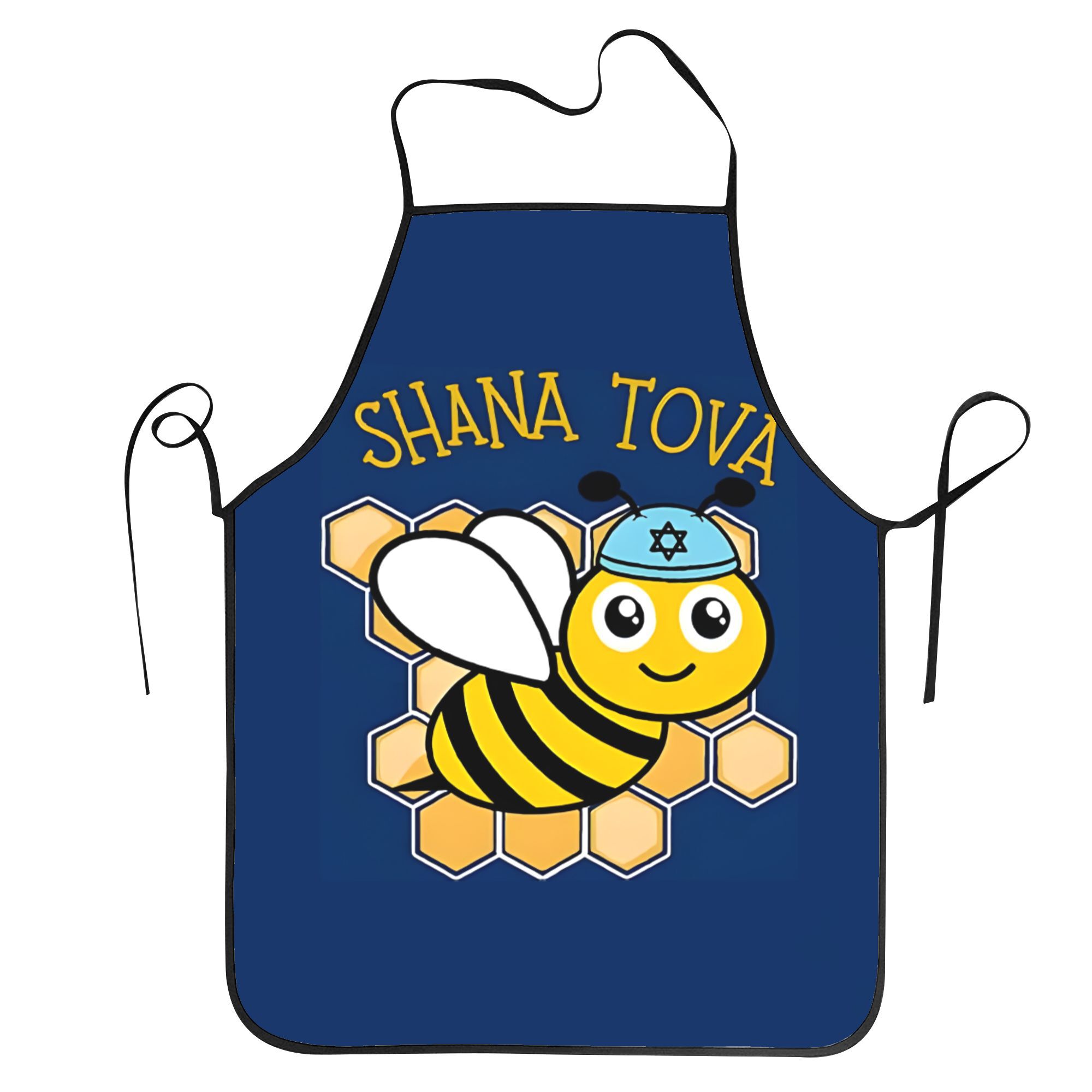 TEMU Tablier 1 pièce Abeille et Miel Juif pour Hommes et Femmes - Tablier de Cuisine Hébreu Nouvel An et Yom Kippour, Convient pour , la Peinture,