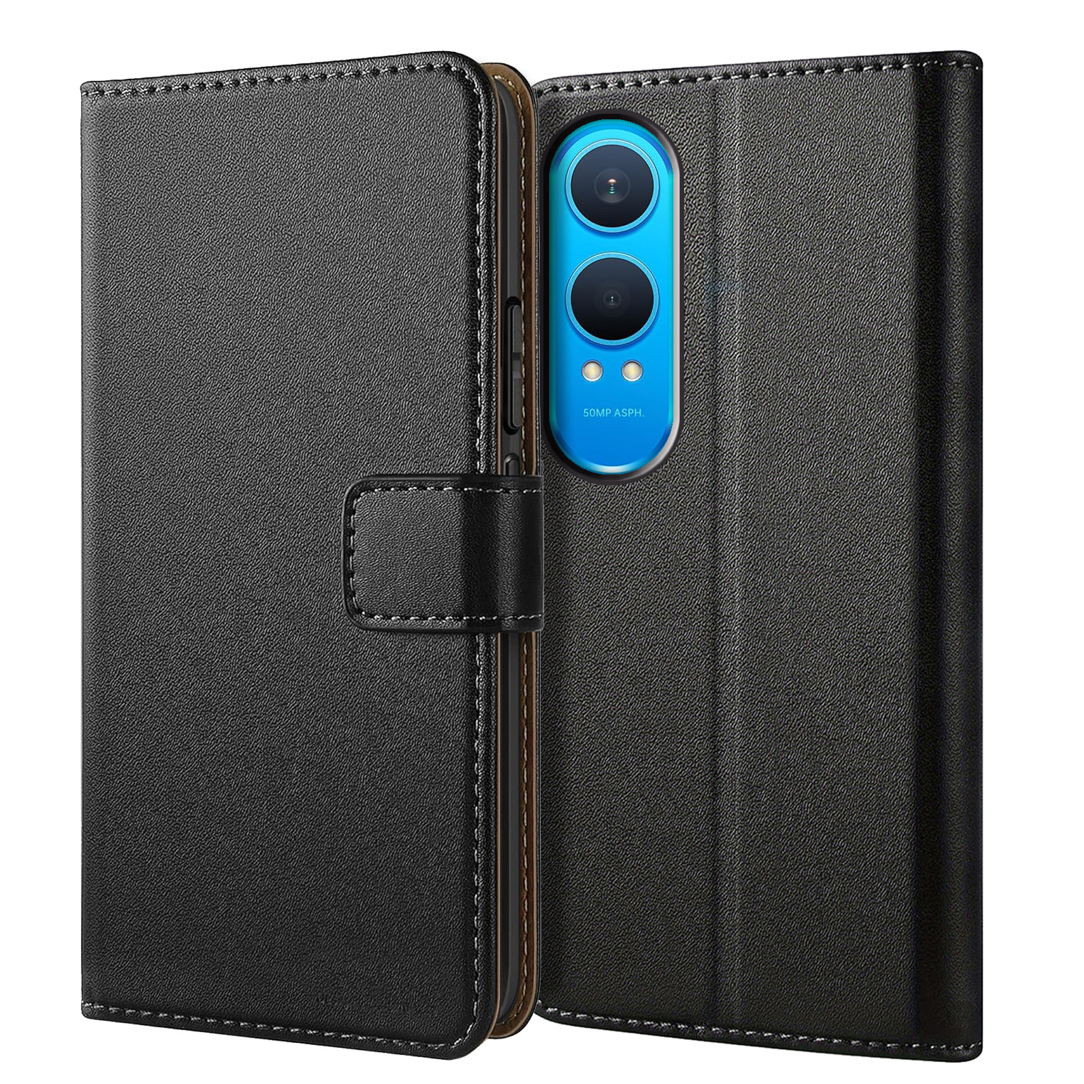 TEMU Phone Case - Protective Wallet Case For Oneplus Nord Ce 4 Lite 5g, Featuring A Kickstand, Faux Leather With A Card Slot