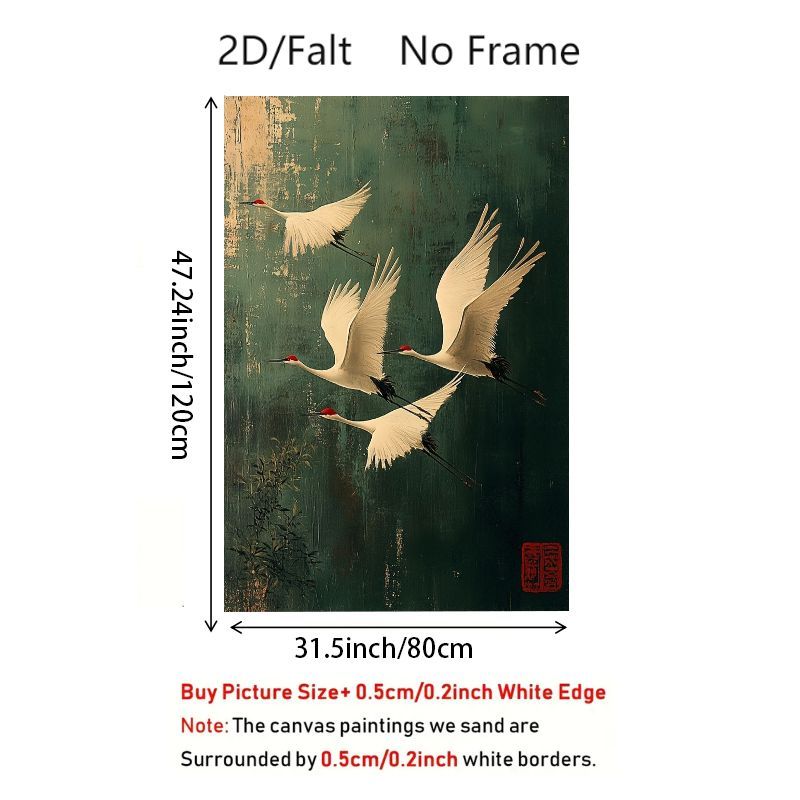 2d flat 2d flat 1pc elegant   in flight decorative art wall painting exquisite frameless poster four  s spreading their wings against a deep   background   living room bedroom dining room or office decor