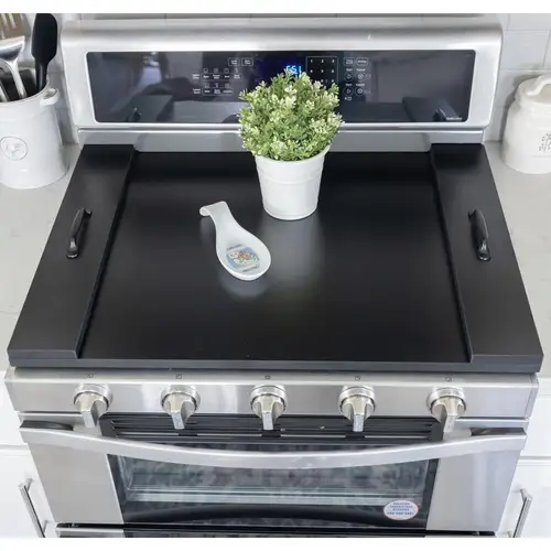 adjustable solid stove top cover noodle board expand kitchen rustic farmhouse style scratch resealed dual handles for pizza dough food prep fits all gas rv stoves stove cover