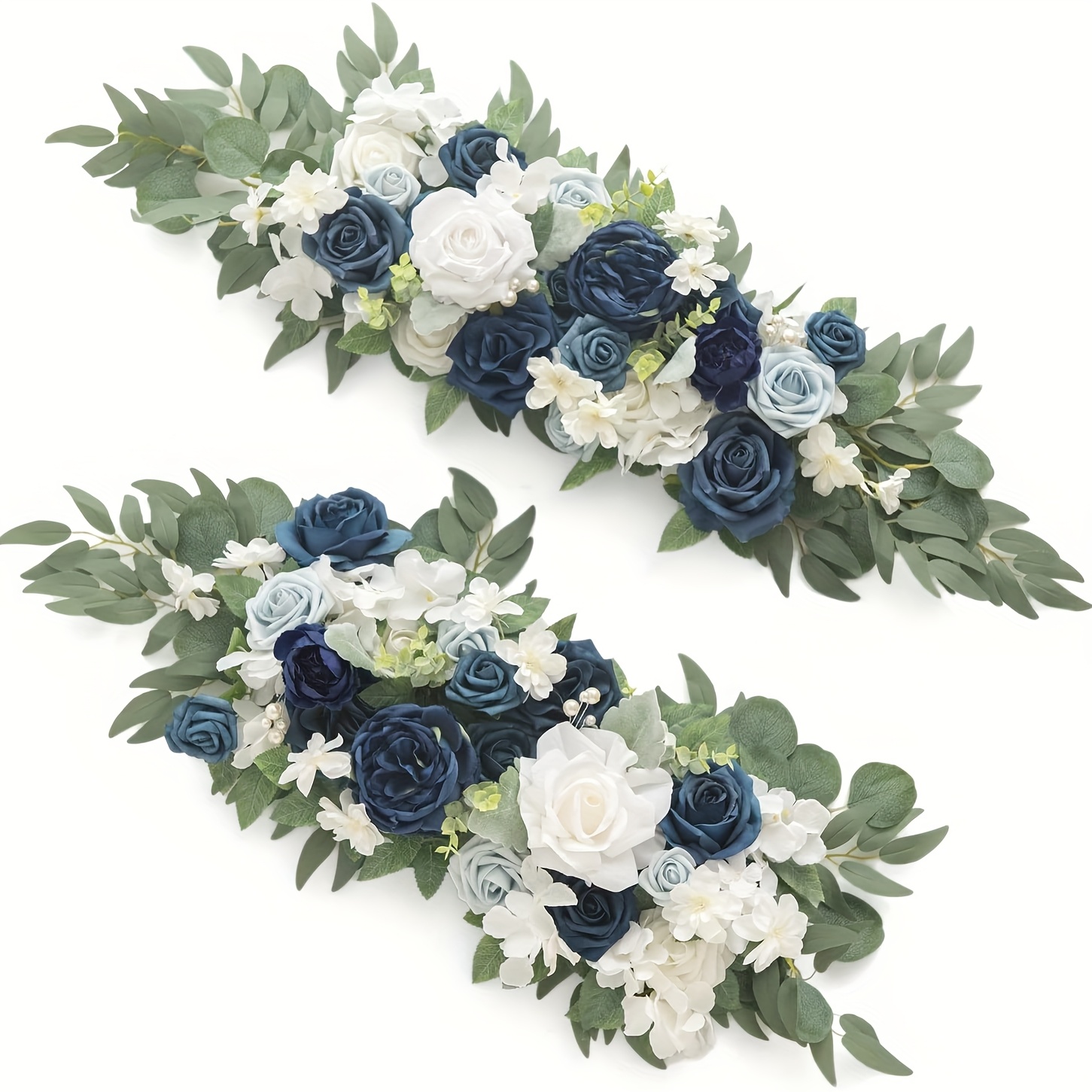 TEMU Ensemble de 2 pièces de luxe haut de gamme, grande taille, fleur artificielle, de mariage, fleur de florale, centre de table de banquet de