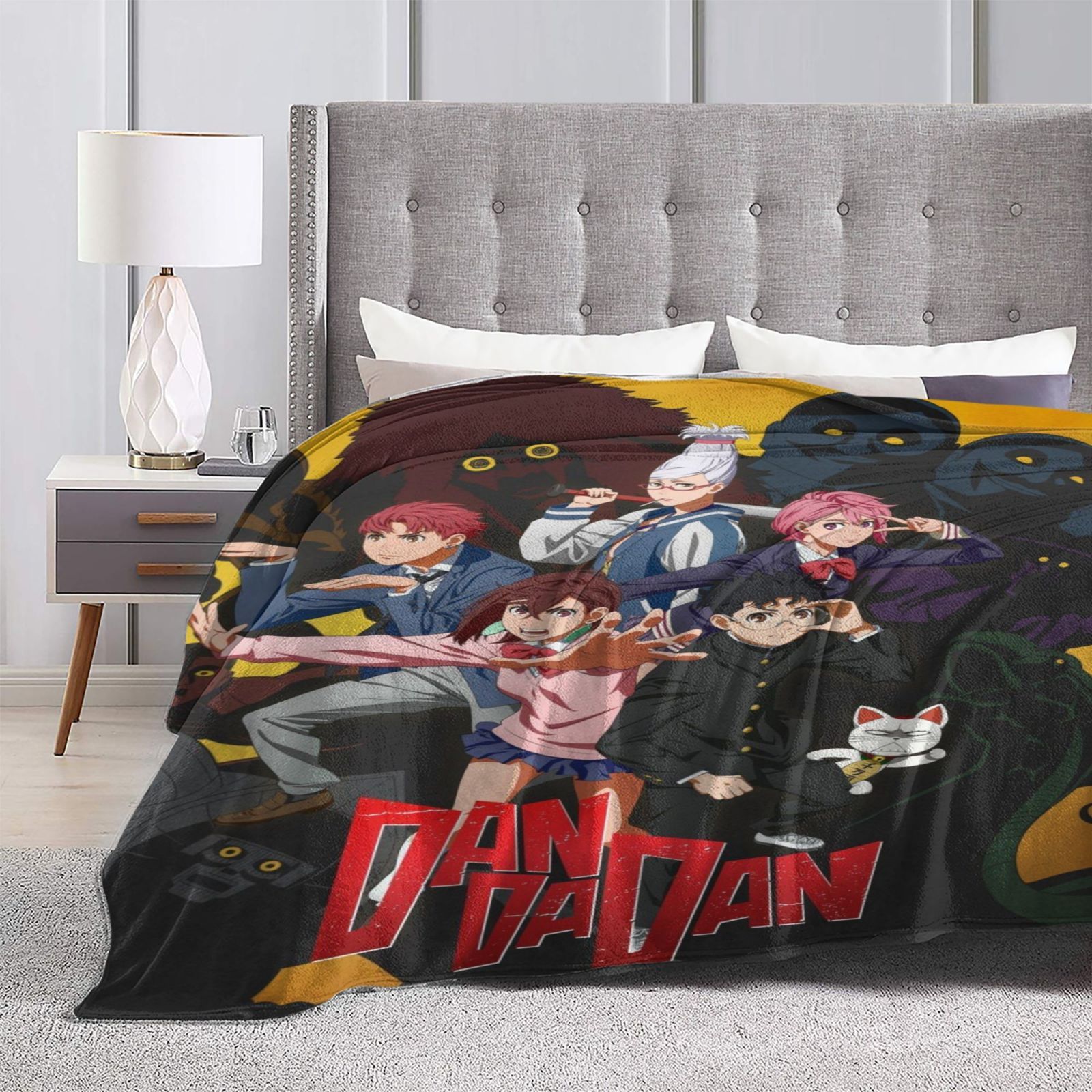 

Dandadan Anime-themed Flannel Throw Blanket - Soft, Warm, Tear-resistant | Vibrant Character Design For Sofa, Bed, Travel & Camping |