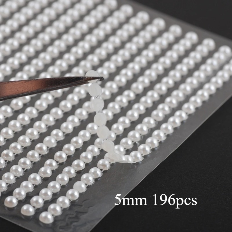 TEMU ["Pegatinas de Perlas] 3Mm 4Mm 5Mm 6Mm Pegatinas Acrílicas de de Perlas | Pegatinas Autoadhesivas de Cristal de de Diamantes de , Adecuadas para