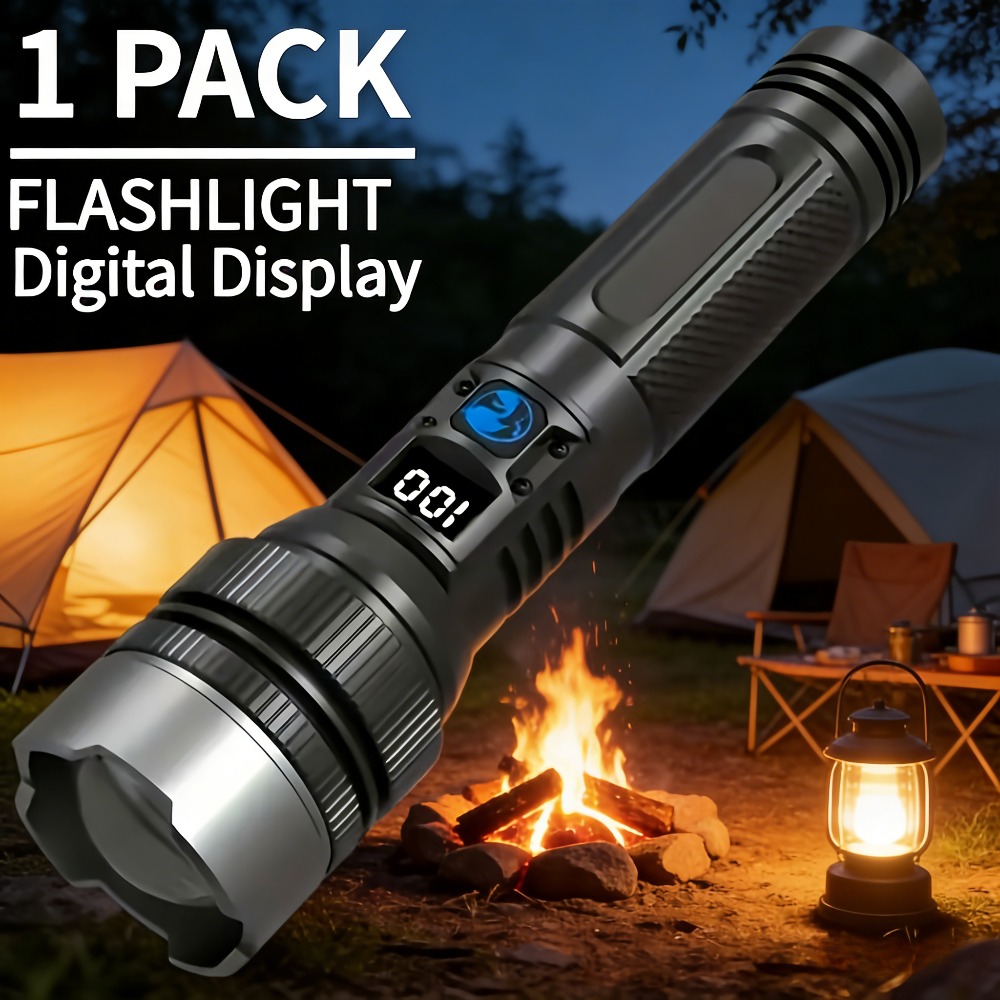 E-shop Dies ist eine leistungsstarke, wiederaufladbare Taschenlampe mit IP65-Schutz, ausgestattet mit einem hochleistungsstarken LED-Taktikdesign,