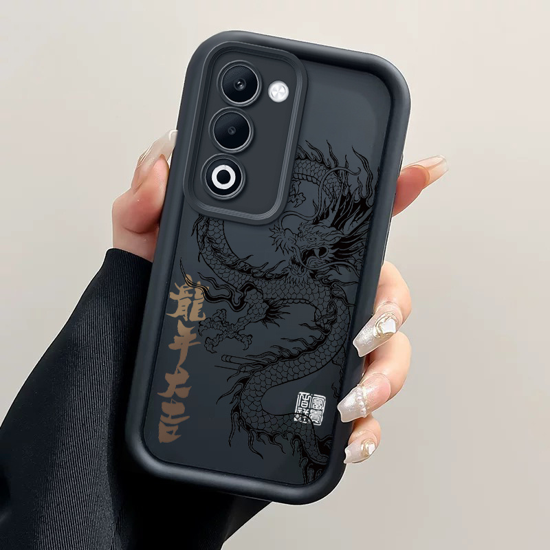 TEMU Phone Case Suitable For Oppo A5 Tpu Casing Protective Trend Cool Dragon Pattern Shockproof Shell Cover