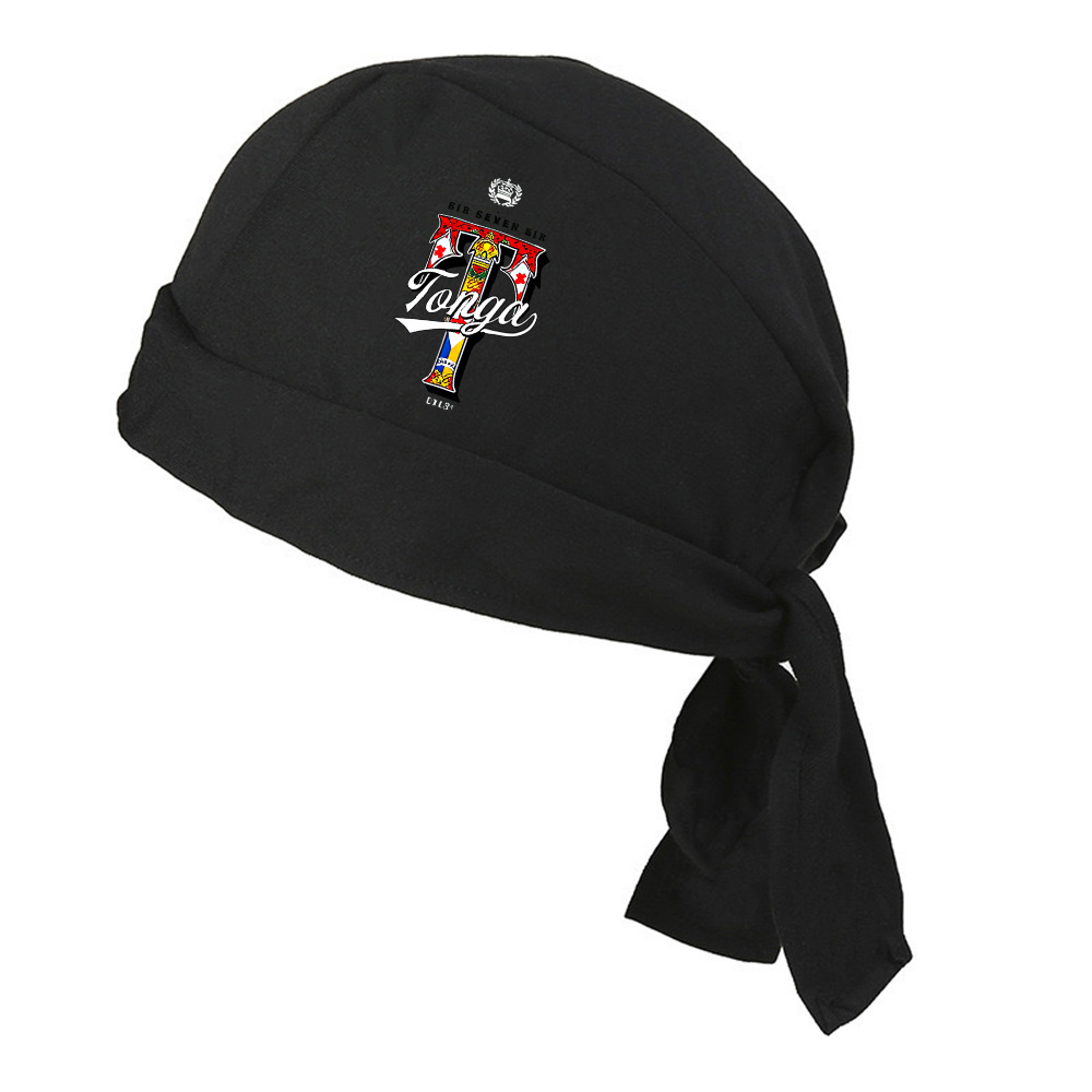 TEMU 1pc -themed Pirate Bandana Head Wrap Scarf - Retro Tongan Letter T, Multi-use For Men &, Suitable For Cosplay, Outdoor, Daily Wear, Themed