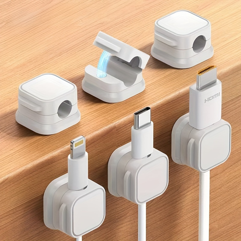 [Magnetic Organizer] 4pcs Magnetic Organizer| Space-Saving, Durable Plastic Design Home& Office, Management- Secure Plug HoldersOpen in new tab.