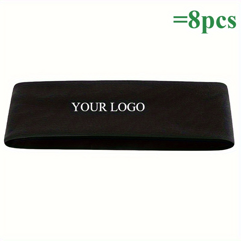TEMU 8pcs/Set Bandeaux de Sport Personnalisés, 16 Couleurs avec Votre Nom Logo Text Photo Bandeau de Transpiration Personnalisé Absorbant Séchage
