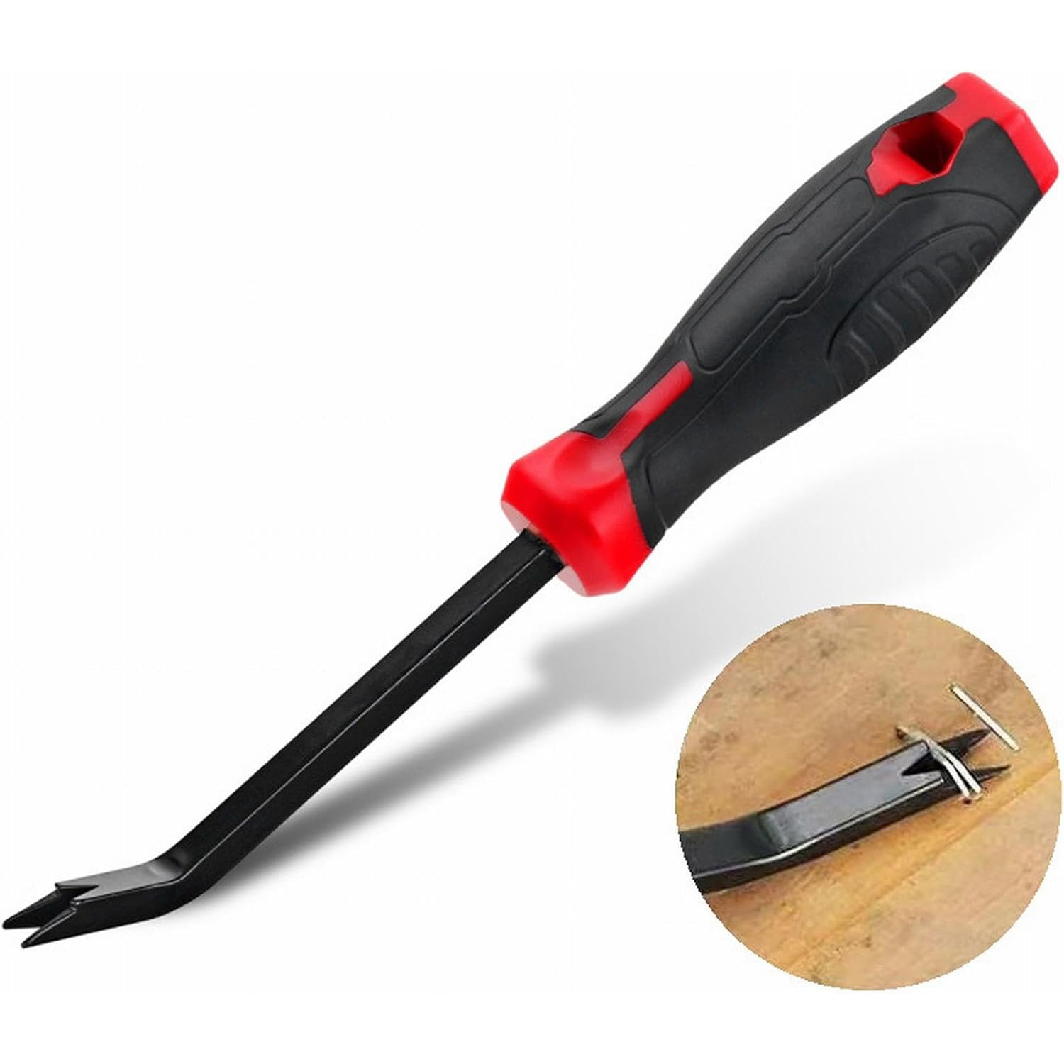 

Heavy-duty Staple Remover Tool - Steel, 30° Bend Handle For Easy Upholstery & Construction Use