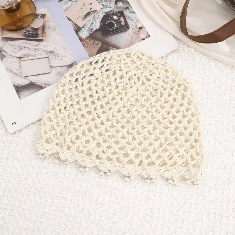 TEMU Chapeau décoratif bohème pour femmes avec petit pendentif de perles et de sequins, chapeau pour vacances , voyage, fête, cadeau pour