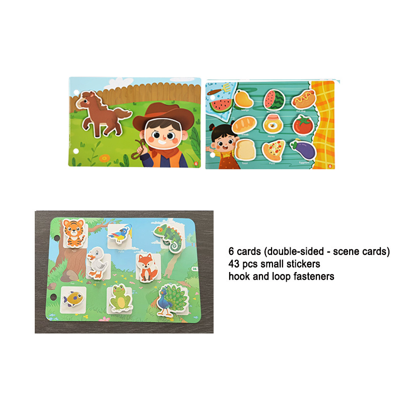 TEMU Libro de actividades interactivo para armar tú mismo, pegatinas educativas de emparejamiento de patrones, juego de libros de pegatinas con