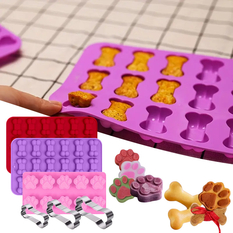 

1 Set Bpa-free For And - Dog & Paw , Molds For , Chocolates, , Ice, Dog Treats - , Dishwasher, Safe