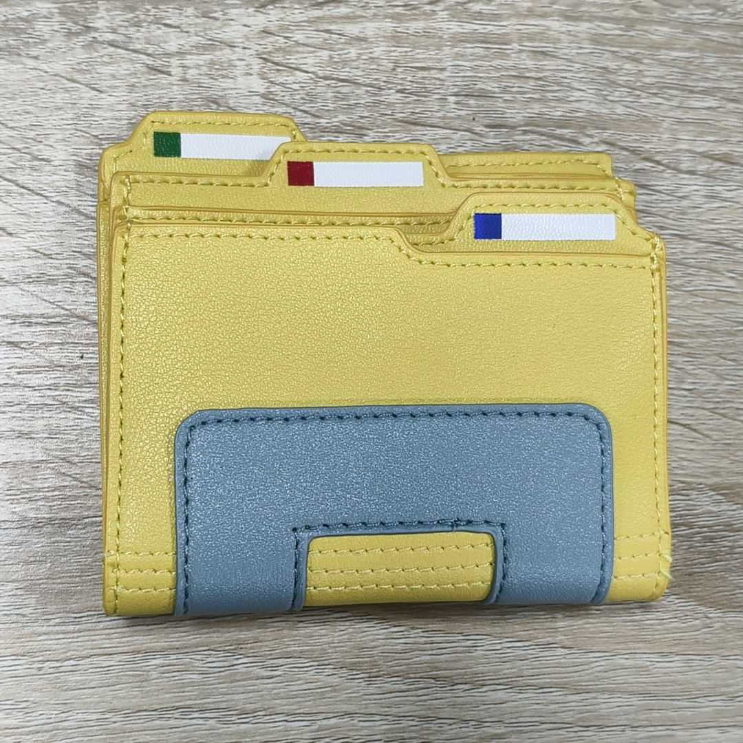 TEMU Creative Folder-shaped Card Case Women's Portable 0 Wallet Retro Computer Design Small And Lightweight Bank Card Document Storage Bag Student