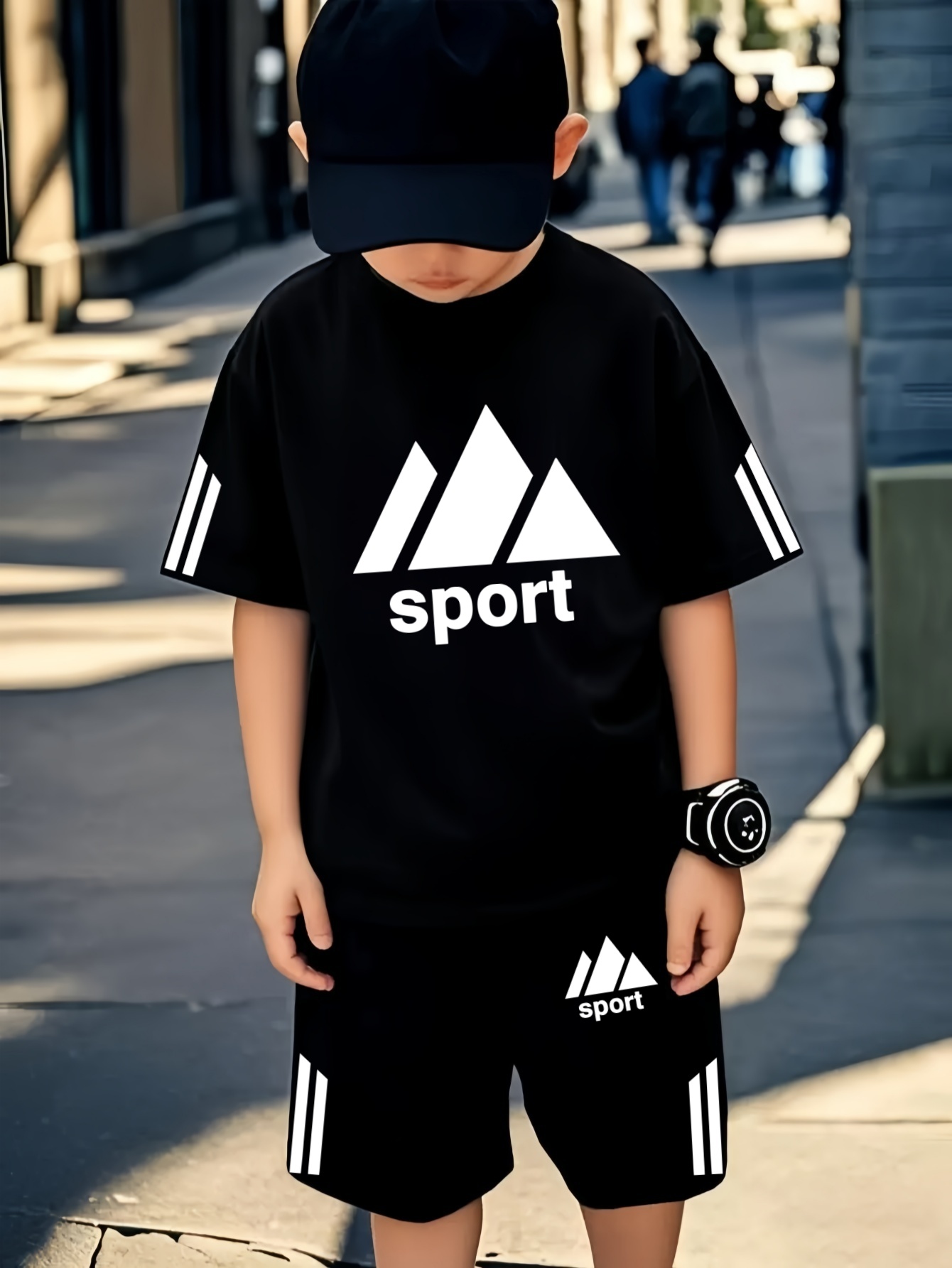 conjunto de verão para meninos com camiseta de     e shorts, estampa de   de  , conjunto de 2 peças de camiseta e shorts para  s ao ar livre   infantil na   e verão, roupa   para atividades ao ar livre
