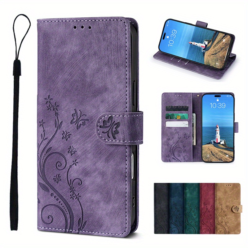 TEMU Phone Case - , Flip Cover For Xperia 10 Vl 5v 5 Iv Iv 8 5 Iii Ii Ace Iii Xz3 Xa2 L3 L2 L1 With Lanyard, Faux Leather Wallet, Card Slot, Stand,