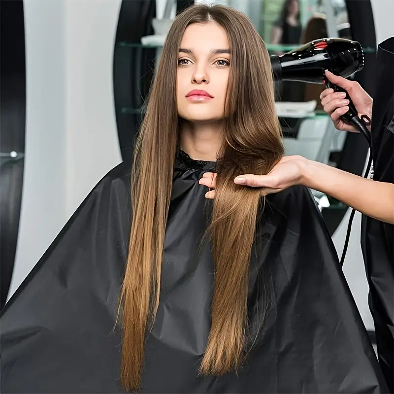 1 3pcs luxury professional hair styling aprons adjustable   design durable easy to clean polyester large size salon shaggy cloak adult length breathable quick dry comfortable for styling easy to clean lightweight Product details 4