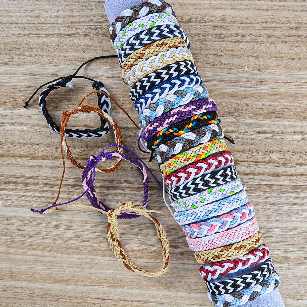 12pcs Bohemian Braided Bracelet Set, Unisex
