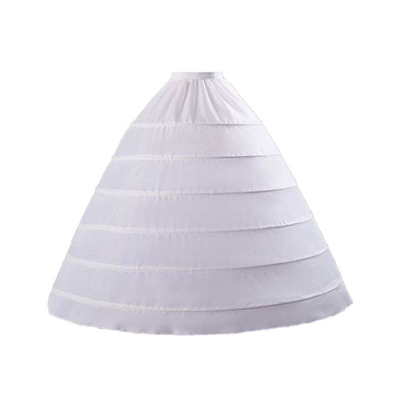 TEMU Petticoat Crinoline 6 Hoop A-line For Wedding Bridal Ball Gown | Adjustable Waist Soft Bridal Underskirt, Fluffy Strong Hoops Floor Length For